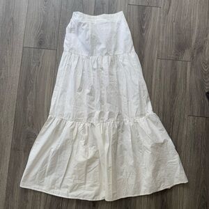 Boho White Maxi Skirt